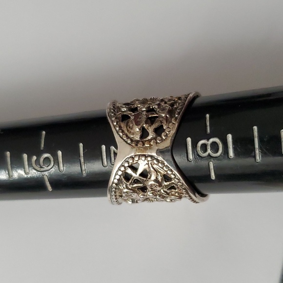 Sterling Silver 925 Larimar Filigree Ring - Picture 10 of 16